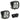 Squadron Pro Black LED - Driving/Combo; Clear; Pair